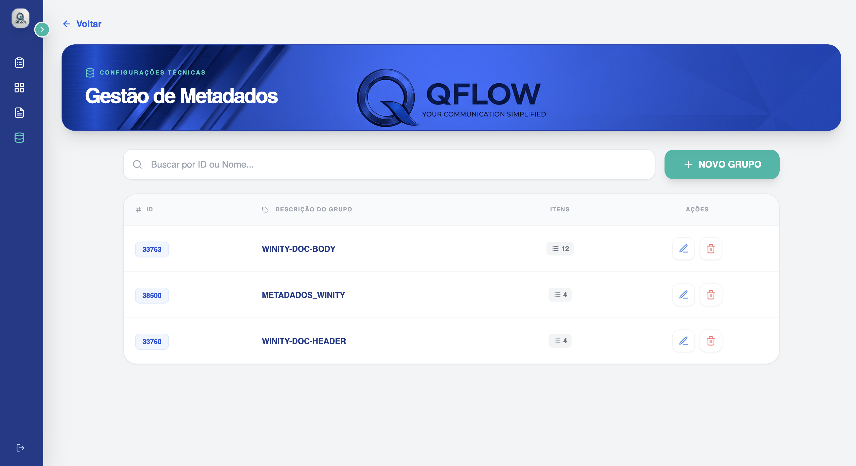 Gestão de Metadados